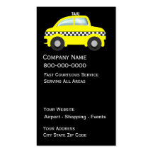 Tarjetas de visita del taxi