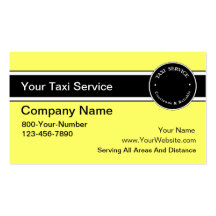 Tarjetas de visita del taxi