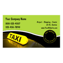 Tarjetas de visita del taxi nuevas