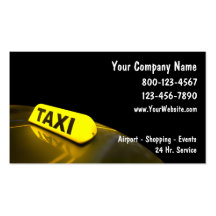 Tarjetas de visita del taxi nuevas