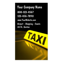 Tarjetas de visita del taxi nuevas