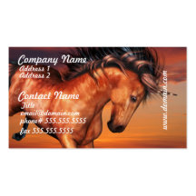 Tarjetas de visita del unicornio de la castaña