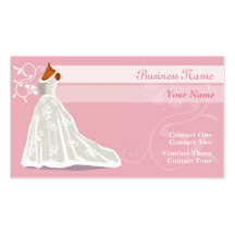 Tarjetas de visita del vestido de boda