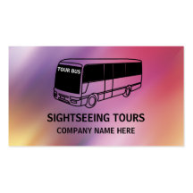 Tarjetas de visita del viaje del autobús