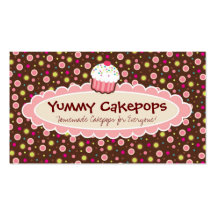 Tarjetas de visita deliciosas de Cakepops