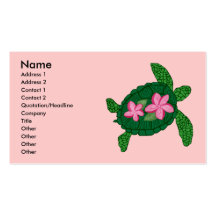Tarjetas de visita detalladas de Honu w Plumaria