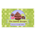 Tarjetas de visita dulces de los postres