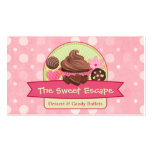 Tarjetas de visita dulces de los postres