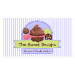 Tarjetas de visita dulces de los postres