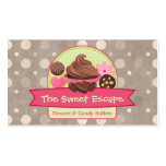 Tarjetas de visita dulces de los postres