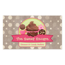Tarjetas de visita dulces de los postres