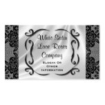 Tarjetas de visita elegantes blancas de los rosas 