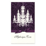 tarjetas de visita elegantes de la lámpara púrpura tarjetas de negocio