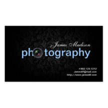 Tarjetas de visita elegantes de Photogrpahy del da