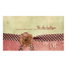 Tarjetas de visita elegantes del boutique