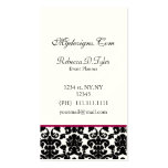 tarjetas de visita elegantes del damasco negro y r tarjetas de negocio