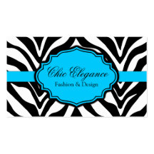 Tarjetas de visita elegantes del estampado de zebr