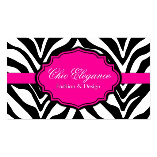 Tarjetas de visita elegantes del estampado de zebr