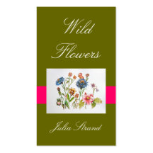 Tarjetas de visita elegantes del florista