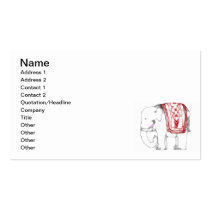 Tarjetas de visita enrrolladas del elefante tarjetas de negocio