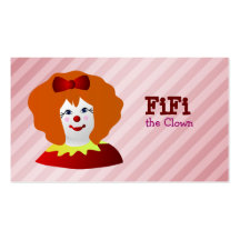 Tarjetas de visita femeninas del payaso