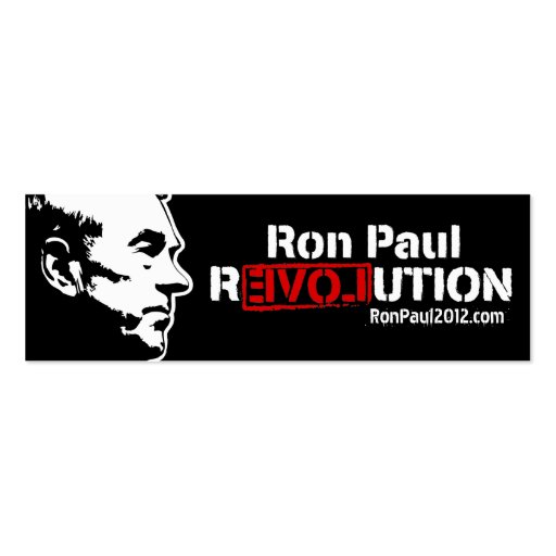 Tarjetas de visita flacas de la revolución de Ron 
