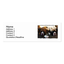 Tarjetas de visita flacas de los perritos del boxe