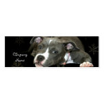 Tarjetas de visita flacas del perrito azul de Pitb