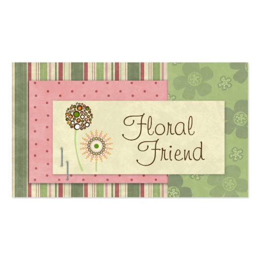 Tarjetas de visita florales del amigo