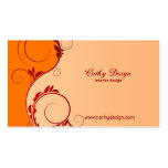 Tarjetas de visita florales del diseño interior de