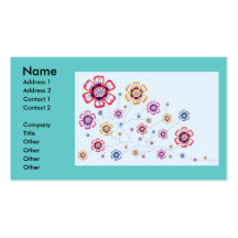 Tarjetas de visita florales del placer