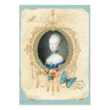 Tarjetas de visita jovenes de Marie Antonieta