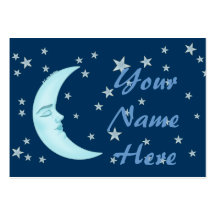 Tarjetas de visita lindas de la luna el dormir