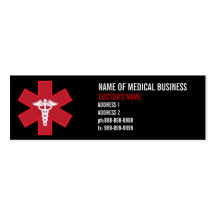 Tarjetas de visita médicas
