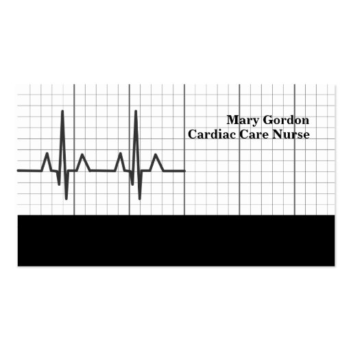 Tarjetas de visita médicas de la enfermera cardiac