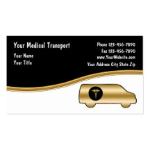 Tarjetas de visita médicas del transporte