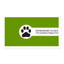 Tarjetas de visita minimalistas del veterinario/de