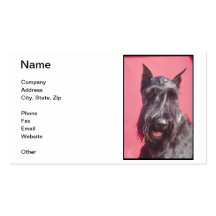 Tarjetas de visita negras de Terrier del escocés