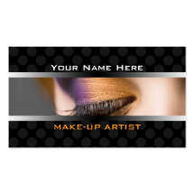 Tarjetas de visita para los artistas de maquillaje