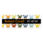 Tarjetas de visita - patas ~Colorful del PERRO
