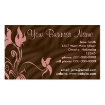 Tarjetas de visita personalizadas, rosa femenino/B