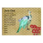 Tarjetas de visita pintadas del pavo real y de los