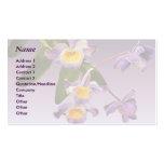 Tarjetas de visita púrpuras de las orquídeas 2