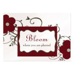 Tarjetas de visita rechonchas de la floración
