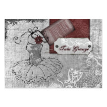 Tarjetas de visita rechonchas del Grunge del tutú
