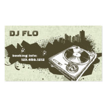 Tarjetas de visita retras de DJ