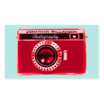 Tarjetas de visita rojas retras de la fotografía d