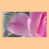 Tarjetas de visita rosadas de los pétalos color de tarjetas de negocio