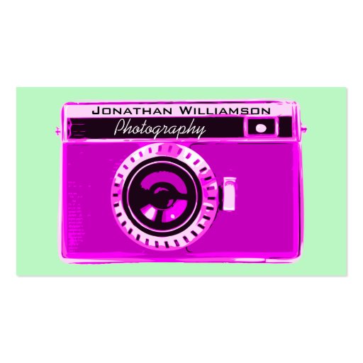 Tarjetas de visita rosadas retras de la fotografía