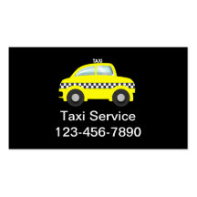 Tarjetas de visita simples del taxi